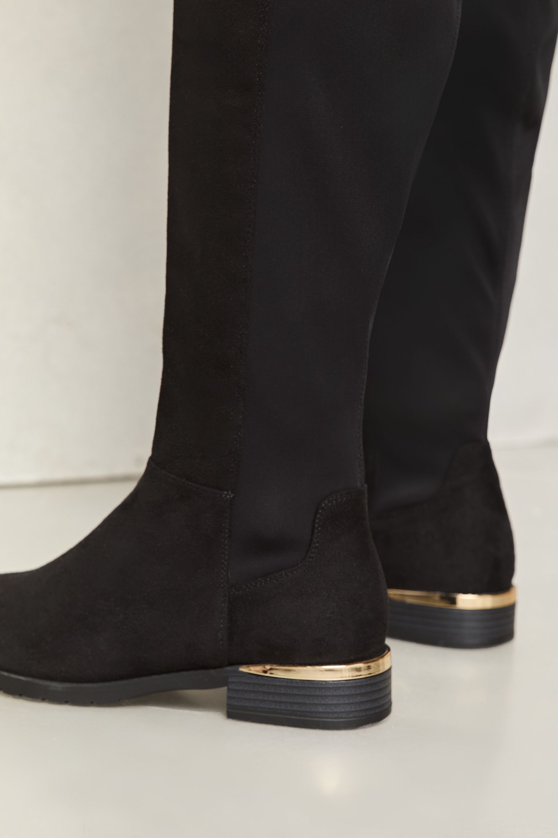 Tall faux suede boots discount