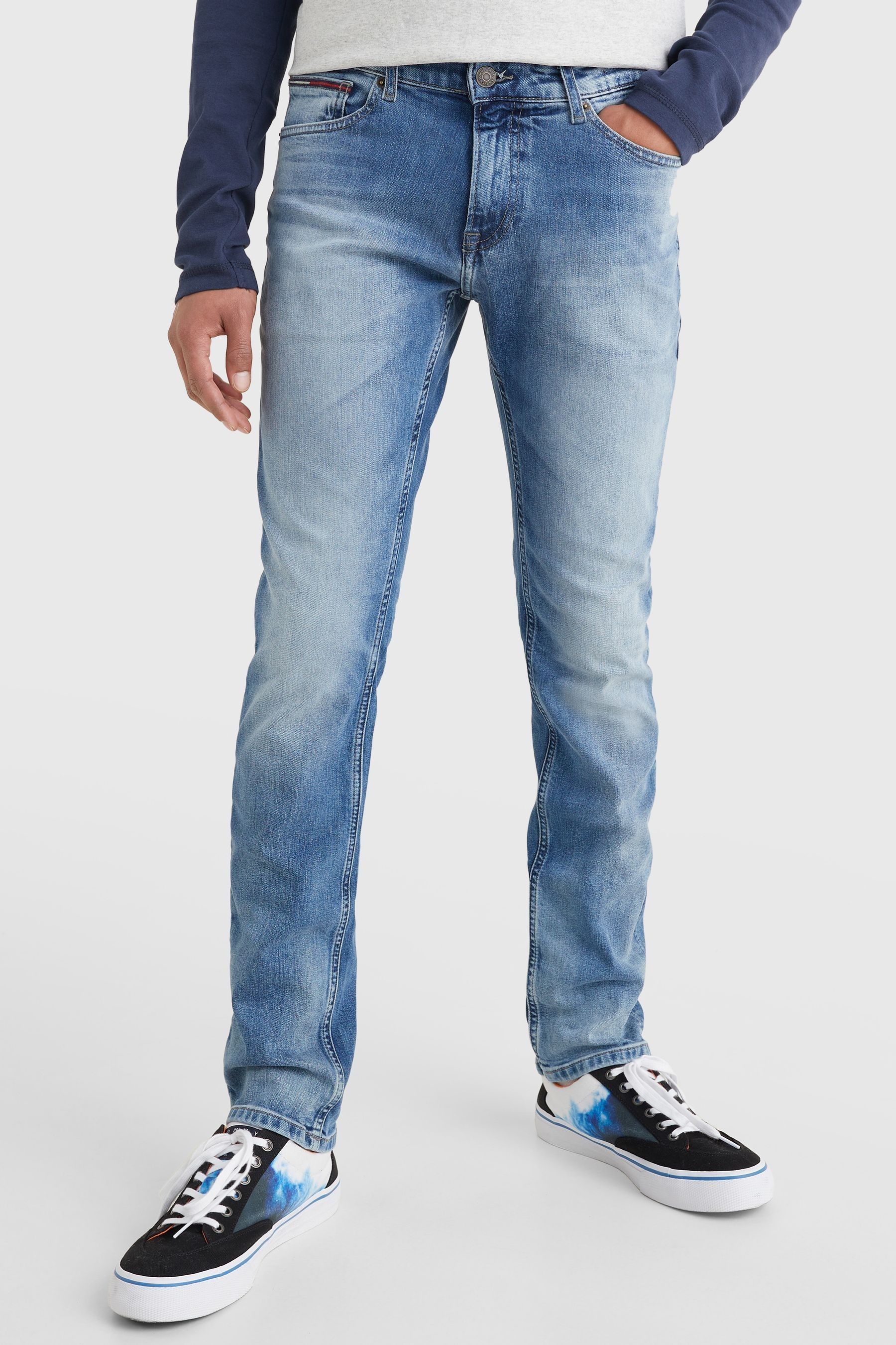 Tommy hilfiger jeans with stripes cheap
