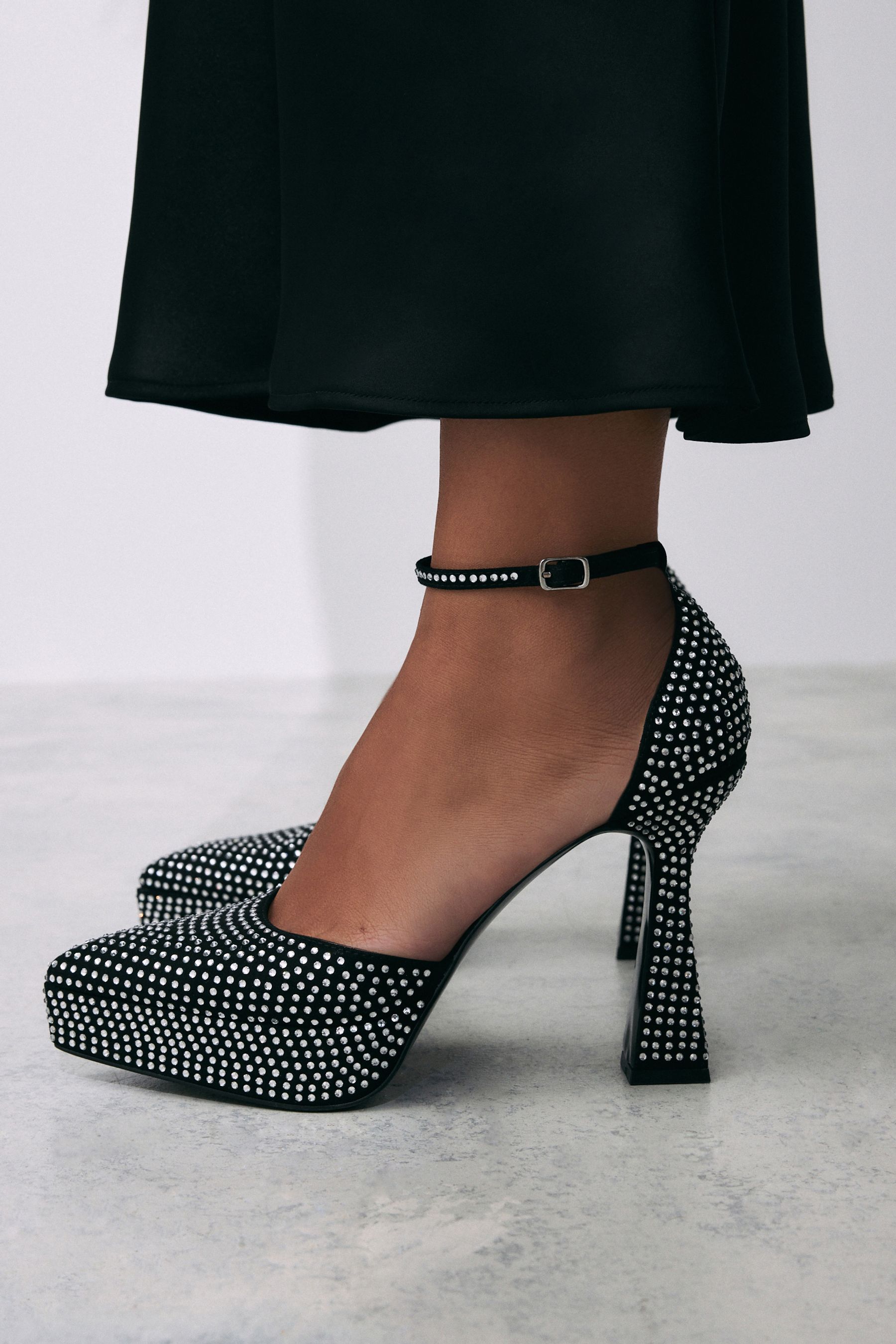 Buy Black Forever Comfort Platform Pointed Sandals from the Next UK online shop