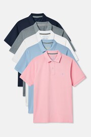 Joules Woody 5 Pack Multi Cotton Polo Shirts - Image 1 of 6