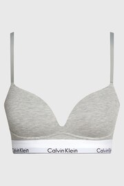 Calvin Klein Grey Plunge Push Up Bra - Image 4 of 4