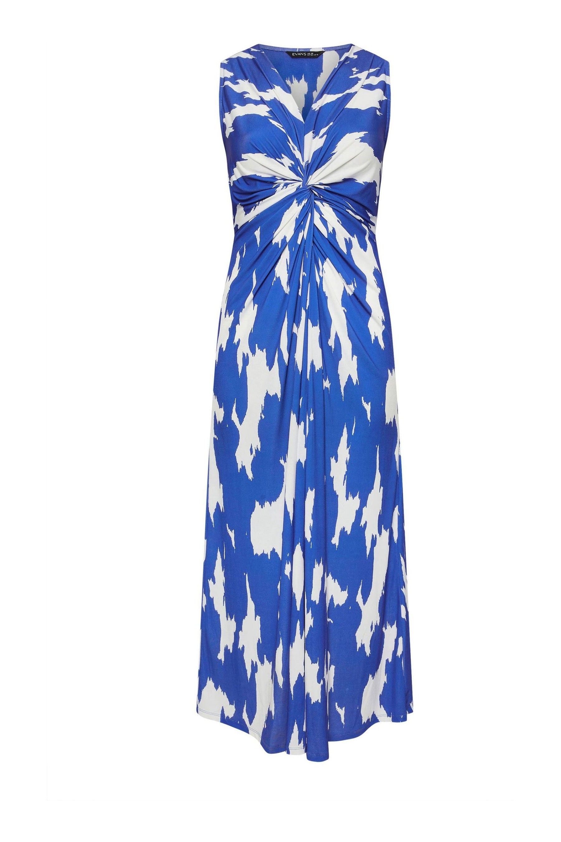 Buy Evans Blue Printed Twist Dress from Next Luxembourg