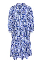 Evans Abstract Long Sleeve Shirt White Dress - Image 6 of 6