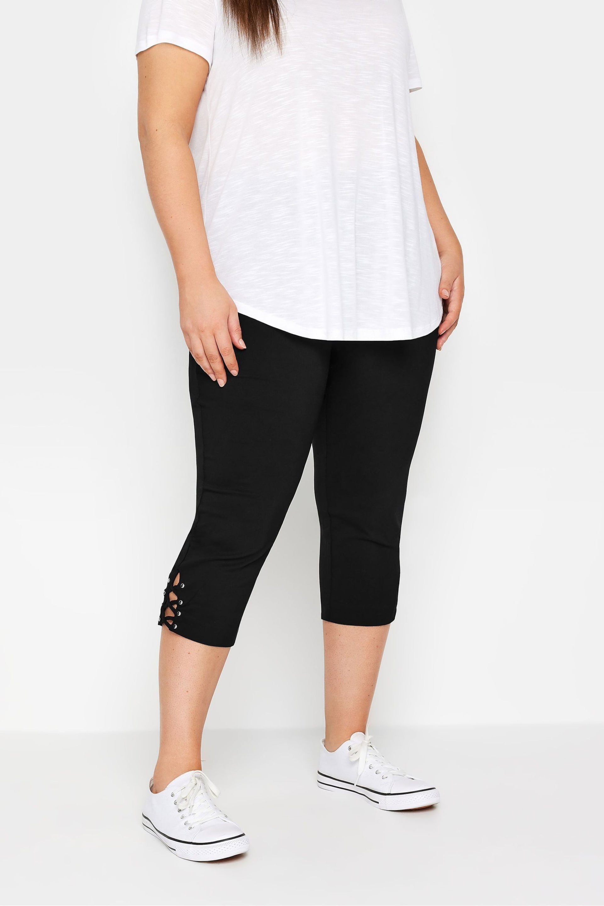 Evans Cropped Skinny Black Jeans - Image 1 of 2