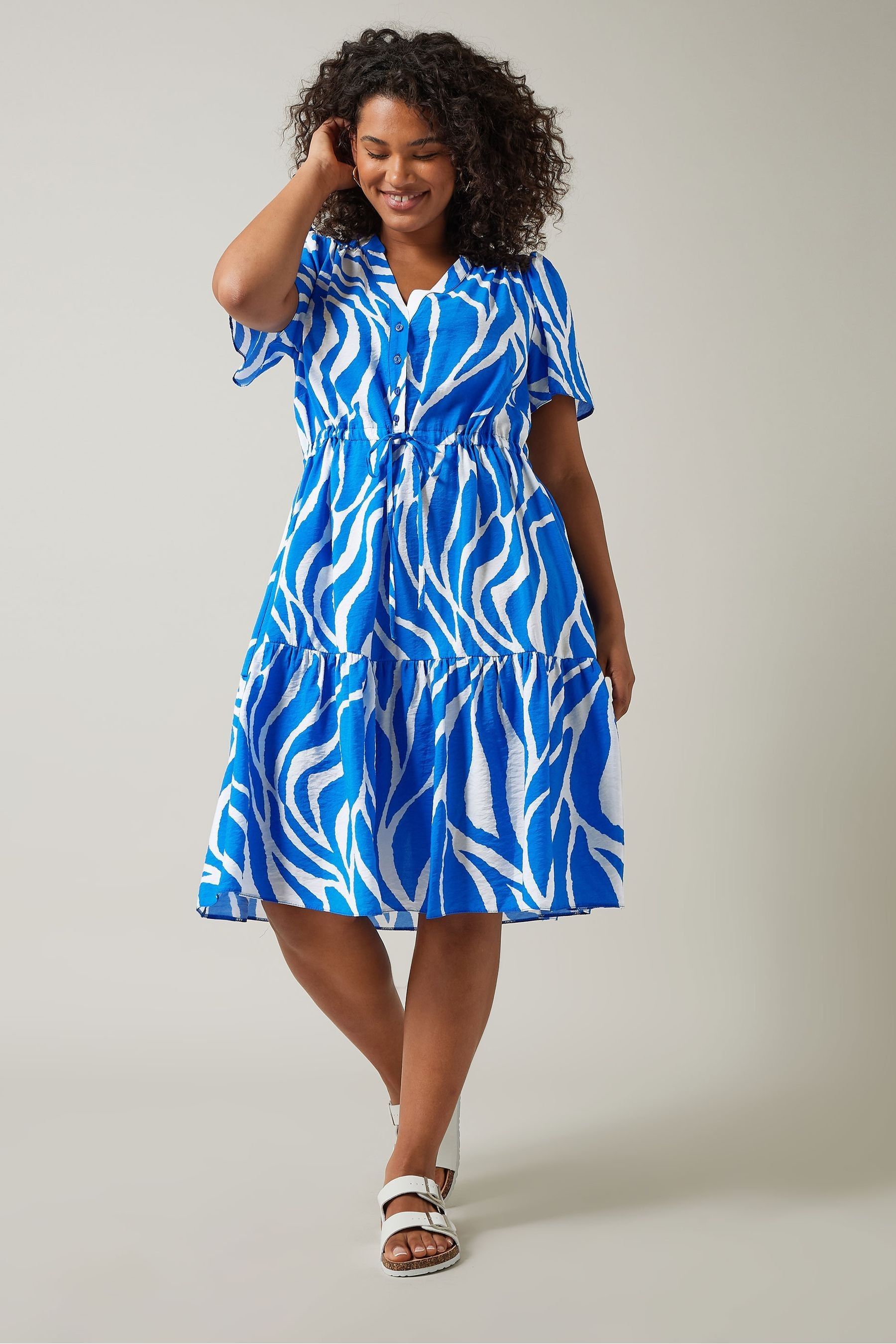 Evans Abstract Midi Shirt Dress