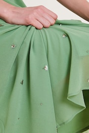 Monsoon Green Leona Embellished Dress - Image 3 of 5