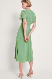 Monsoon Green Leona Embellished Dress - Image 4 of 5