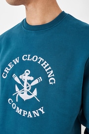 Crew Clothing Embroidered Graphic Crew Neck Sweatshirt - Image 4 of 5