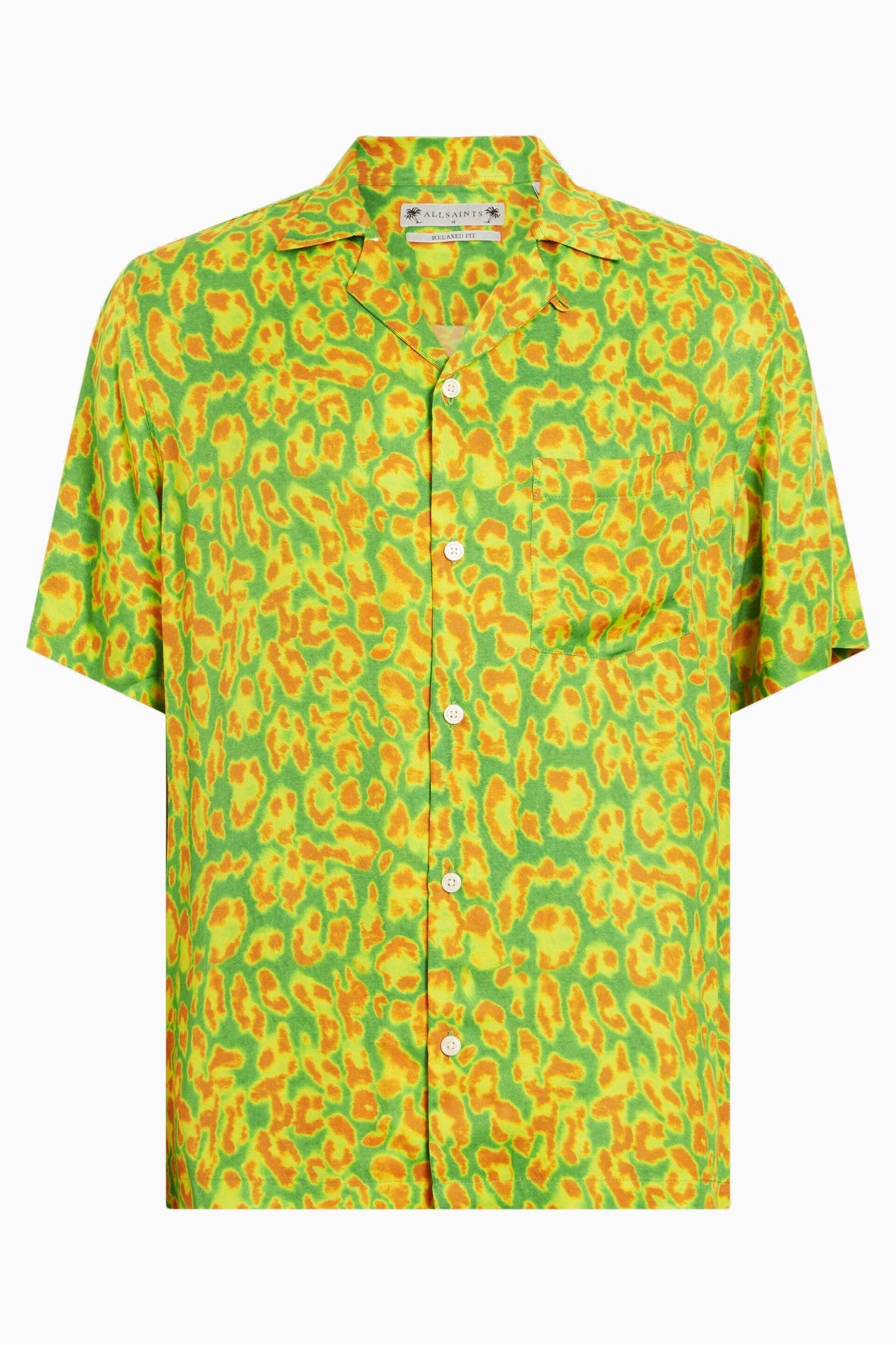 AllSaints Green Leopaz  Shirt - Image 6 of 6