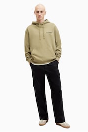 AllSaints Green Access Over The Head Hoodie - Image 3 of 5