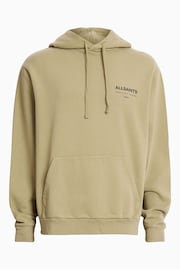 AllSaints Green Access Over The Head Hoodie - Image 5 of 5