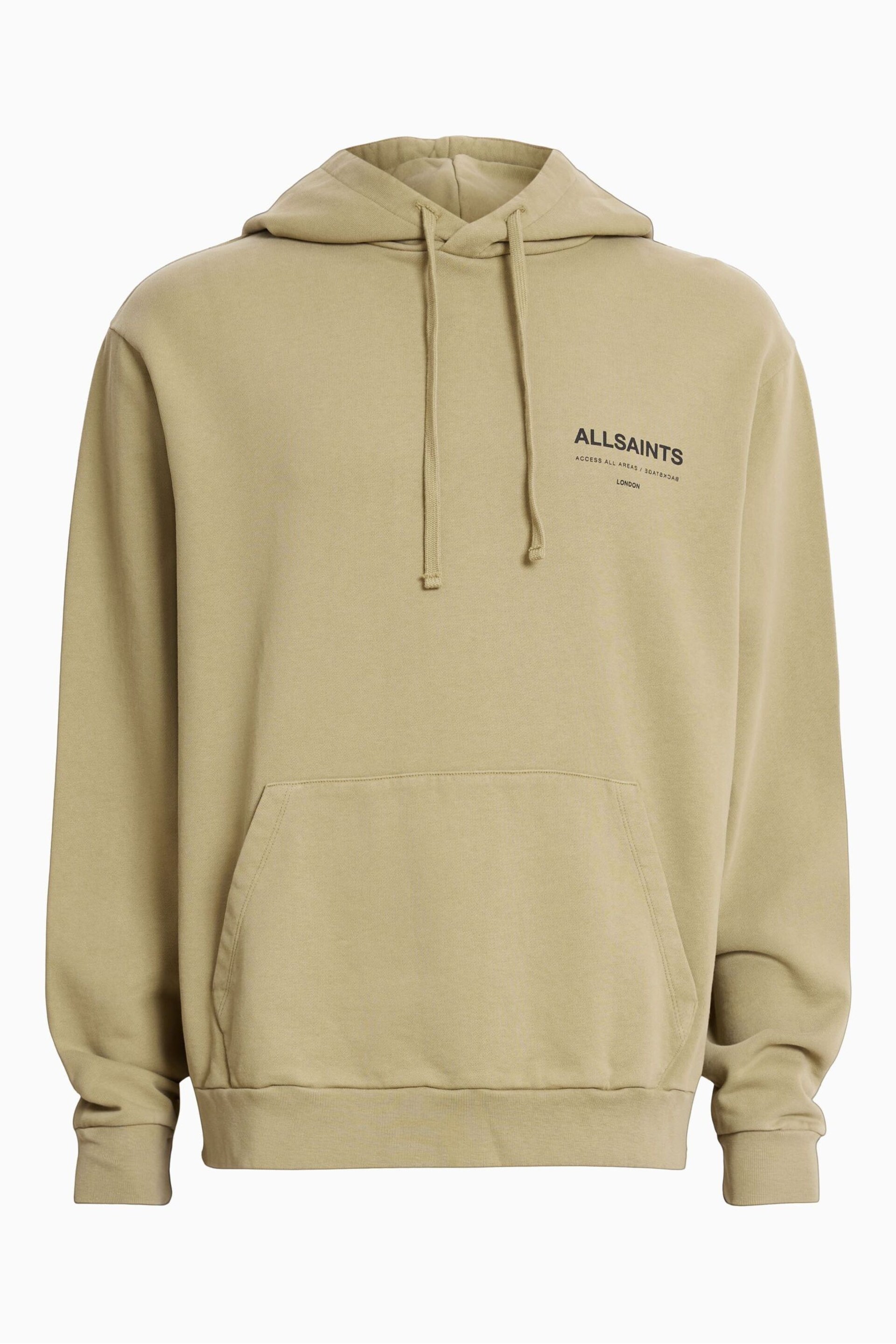 AllSaints Green Access Over The Head Hoodie - Image 5 of 5