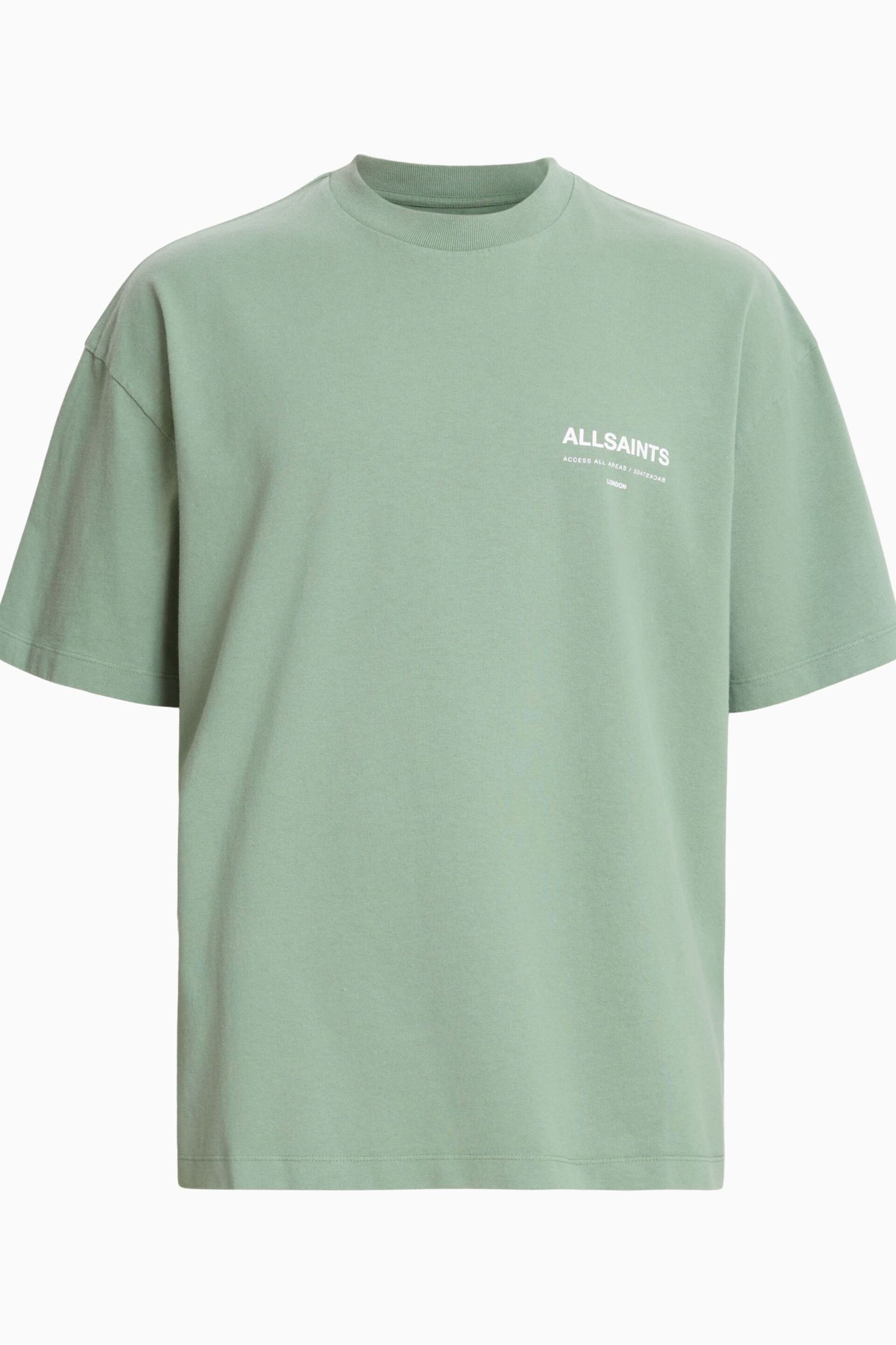 AllSaints Green Access Short Sleeve Crew T-Shirt - Image 7 of 7