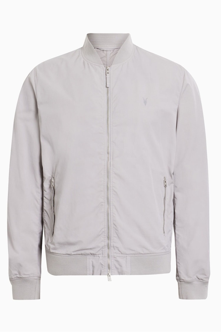 AllSaints Grey Bassett Bomber Jacket - Image 7 of 7