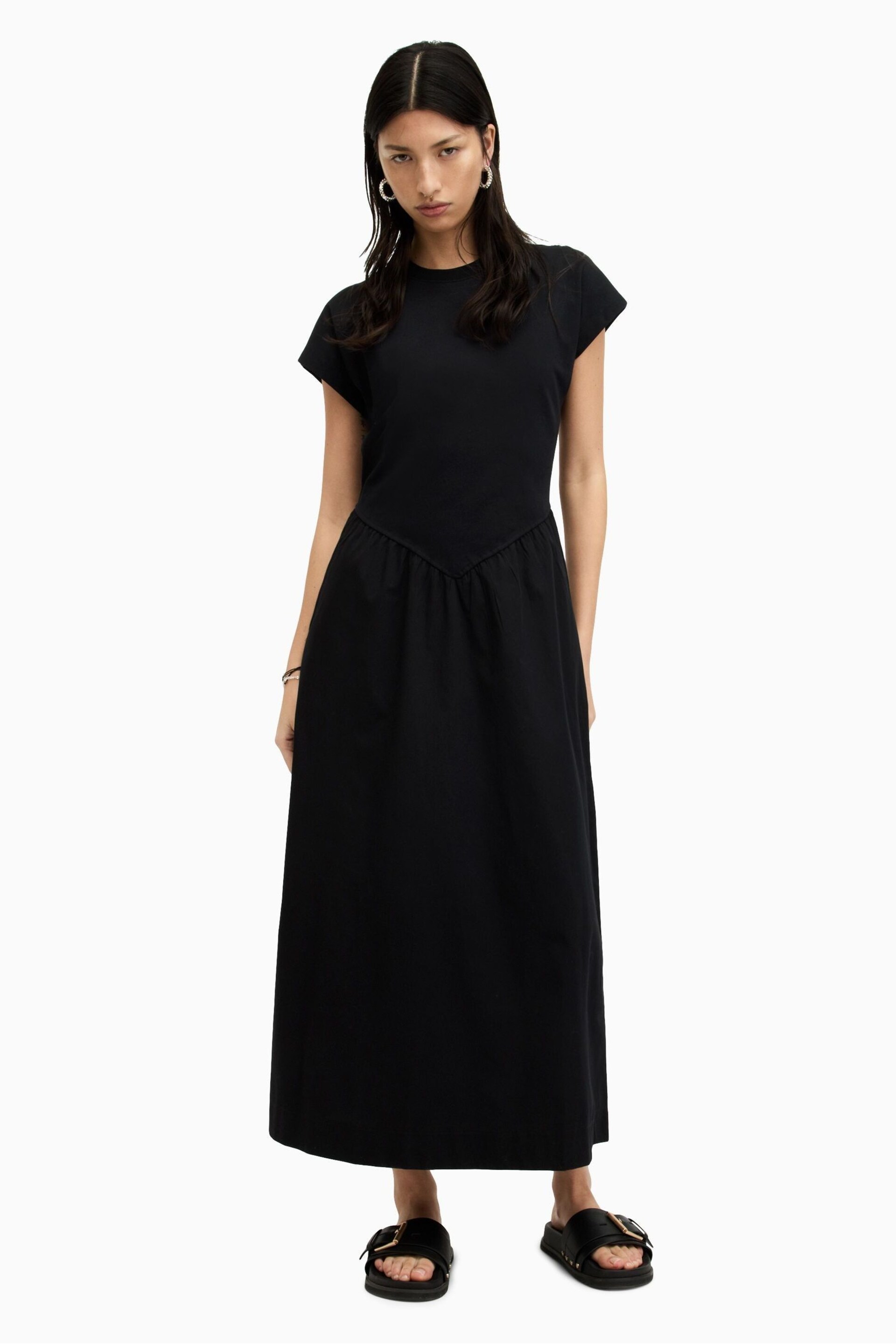 AllSaints Black Frankie Dress - Image 1 of 6