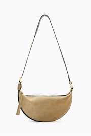 AllSaints Brown Half Moon Cross-Body Bag - Image 2 of 5