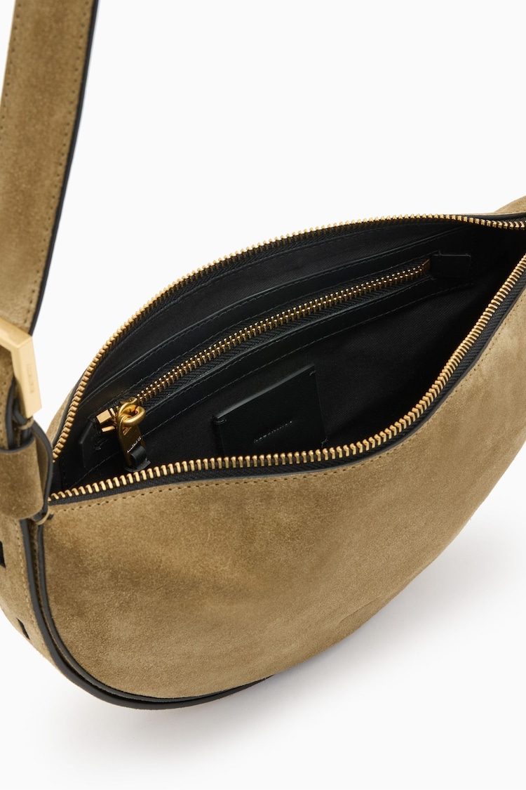 AllSaints Brown Half Moon Cross-Body Bag - Image 5 of 5