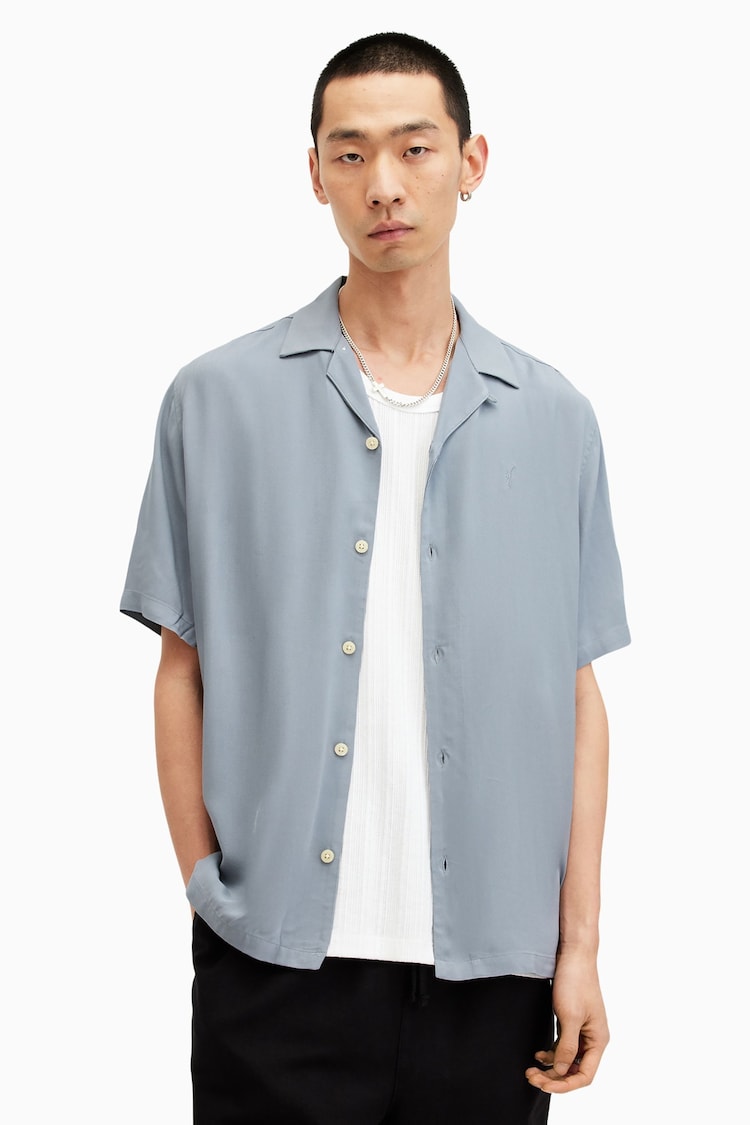 AllSaints Grey Venice Shirt - Image 2 of 7