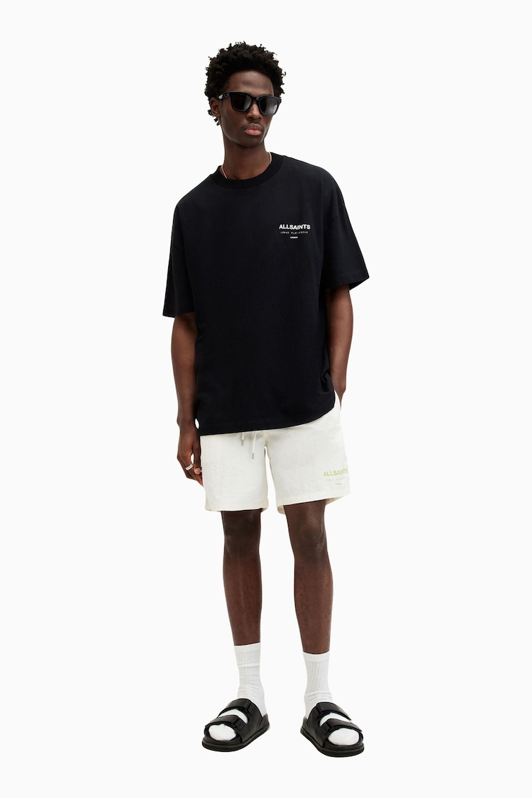 AllSaints Green Underground Swim Shorts - Image 2 of 7