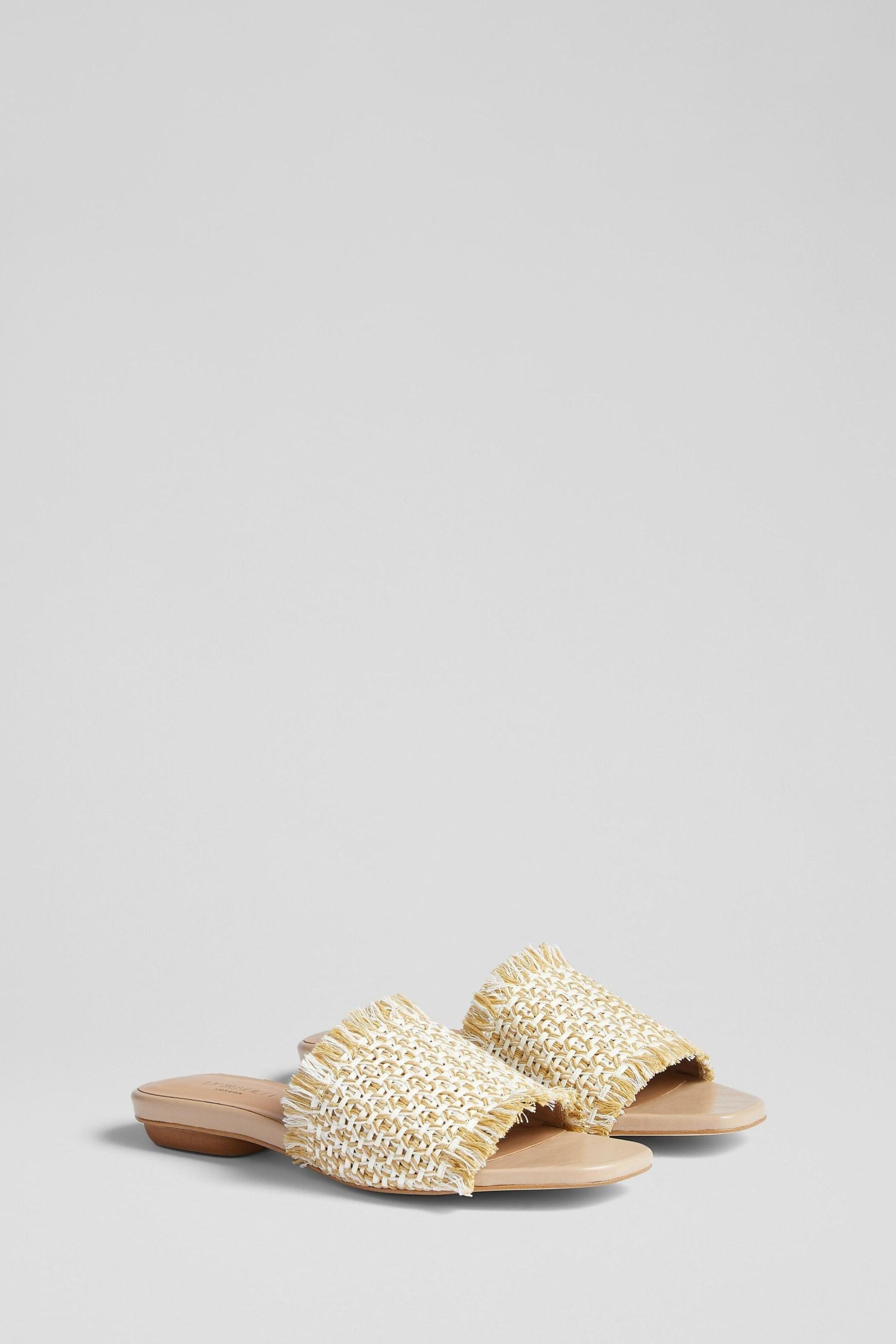 LK Bennett Meera Woven Raffia Flat Sandals - Image 3 of 3