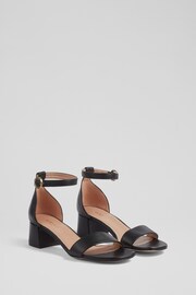 LK Bennett Nette Leather Black Sandals - Image 2 of 4