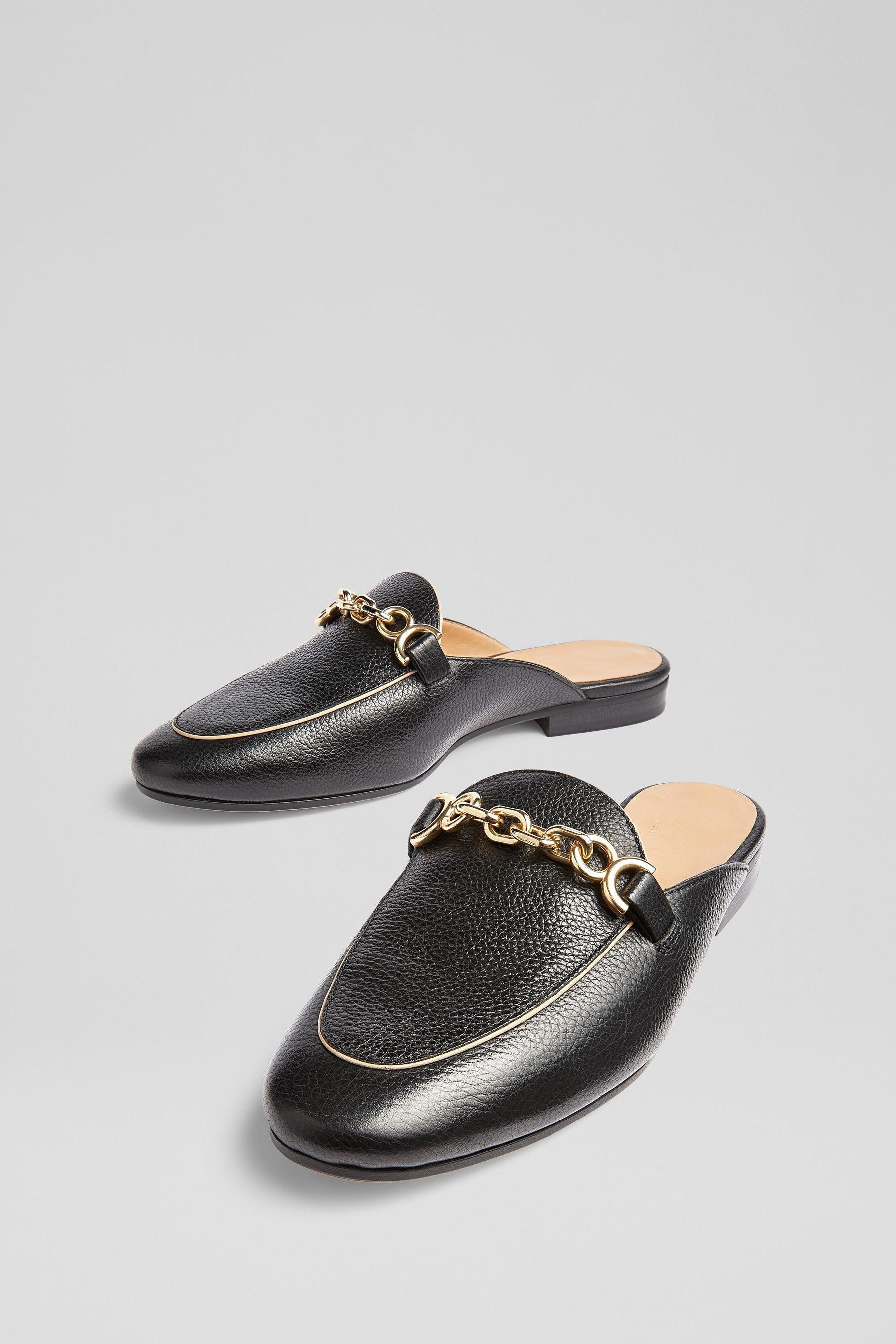 Kaufe Sie LK Bennett Leather Evelyn Backless Loafers bei Next Deutschland