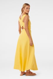 Forever New Yellow Pure Linen Tania Dress - Image 4 of 4