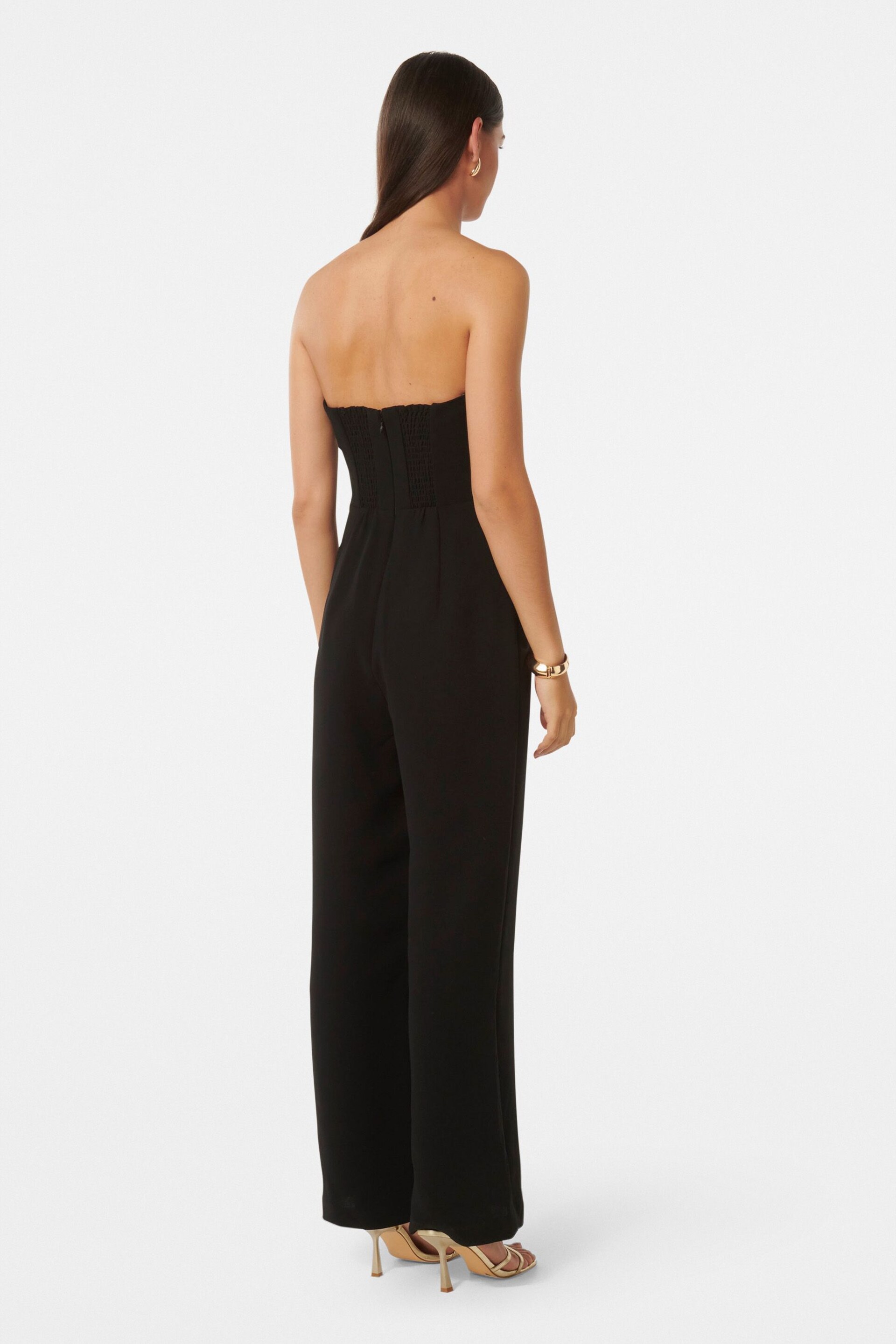 Forever New Black Vicky Strapless Bow Jumpsuit - Image 4 of 4