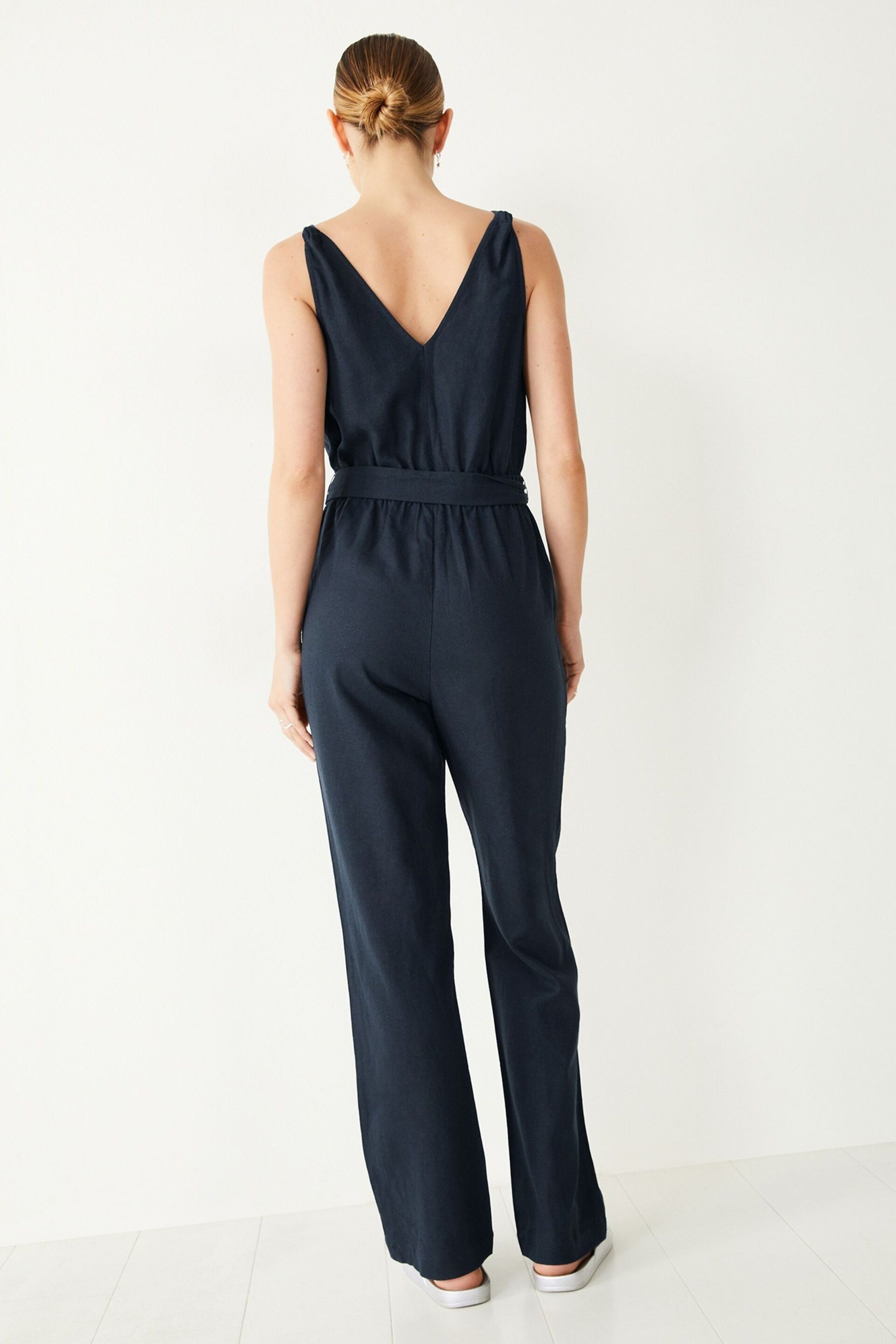 Hush Blue Kara Wrap Jumpsuit - Image 2 of 4