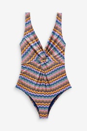 Hush Blue Zig Zag Front Twist Swimsuit - Image 5 of 5