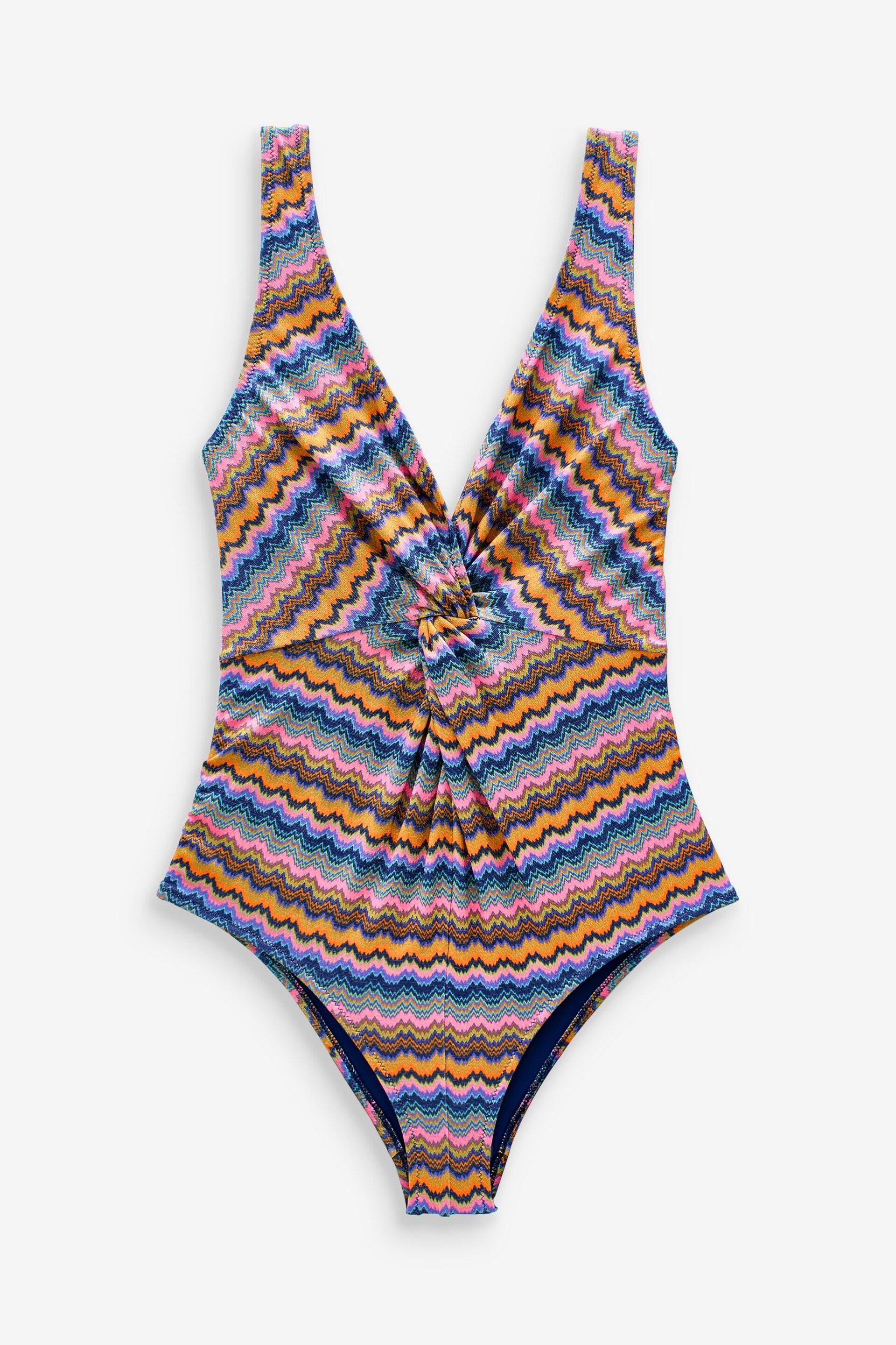 Hush Blue Zig Zag Front Twist Swimsuit - Image 5 of 5