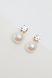 Jon Richard Gold Tone Crystal and Pearl Earrings - Image 2 of 3