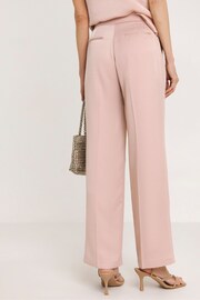 JD Williams Pink Satin Wide Leg Trousers - Image 2 of 4