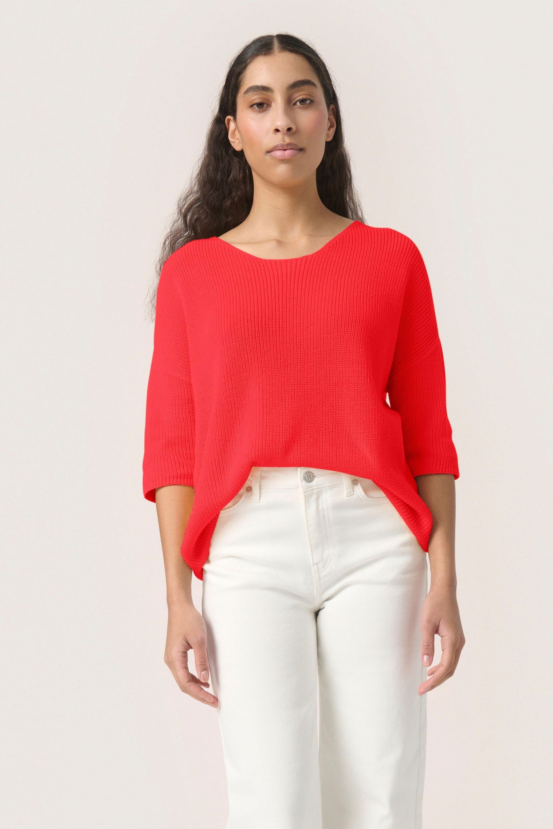 Buy Soaked in Luxury Red Tuesday Half Sleeve Pullover Jumper from the Next UK online shop