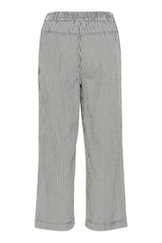 Kaffe Naya Culotte Stripes Cropped Black Trousers - Image 6 of 6