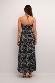 Kaffe Amber Strapless Tie Neck Black Maxi Dress - Image 2 of 6