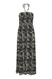 Kaffe Amber Strapless Tie Neck Black Maxi Dress - Image 5 of 6