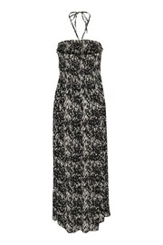 Kaffe Amber Strapless Tie Neck Black Maxi Dress - Image 6 of 6