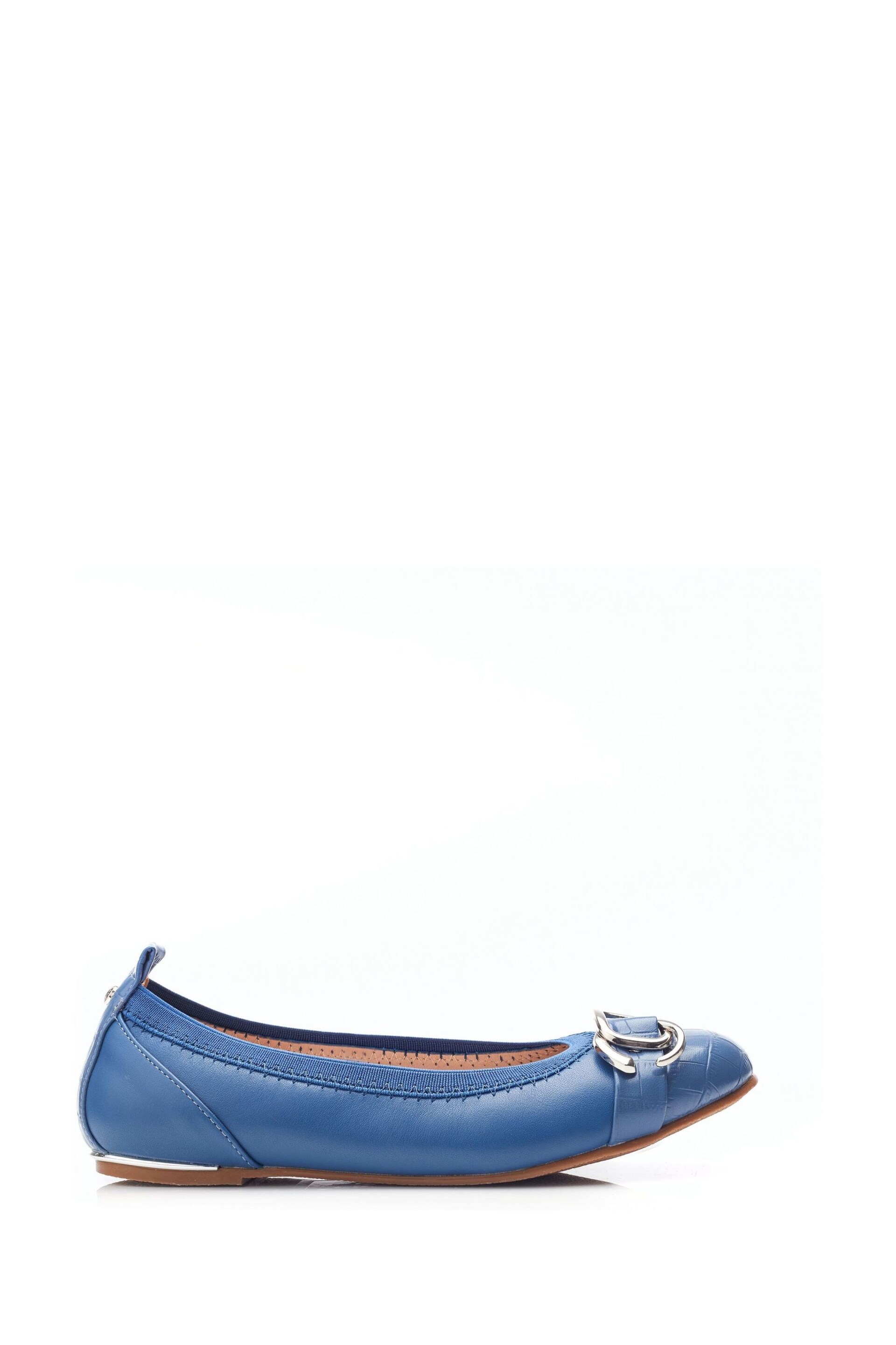 Moda in Pelle Eilish Round Toe Ballerinas With Square Circle Trim - Image 1 of 4