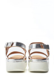 Moda in Pelle Tone Nelly Two Part Flexi Ring Hardware Wedge Sandals - Image 3 of 4