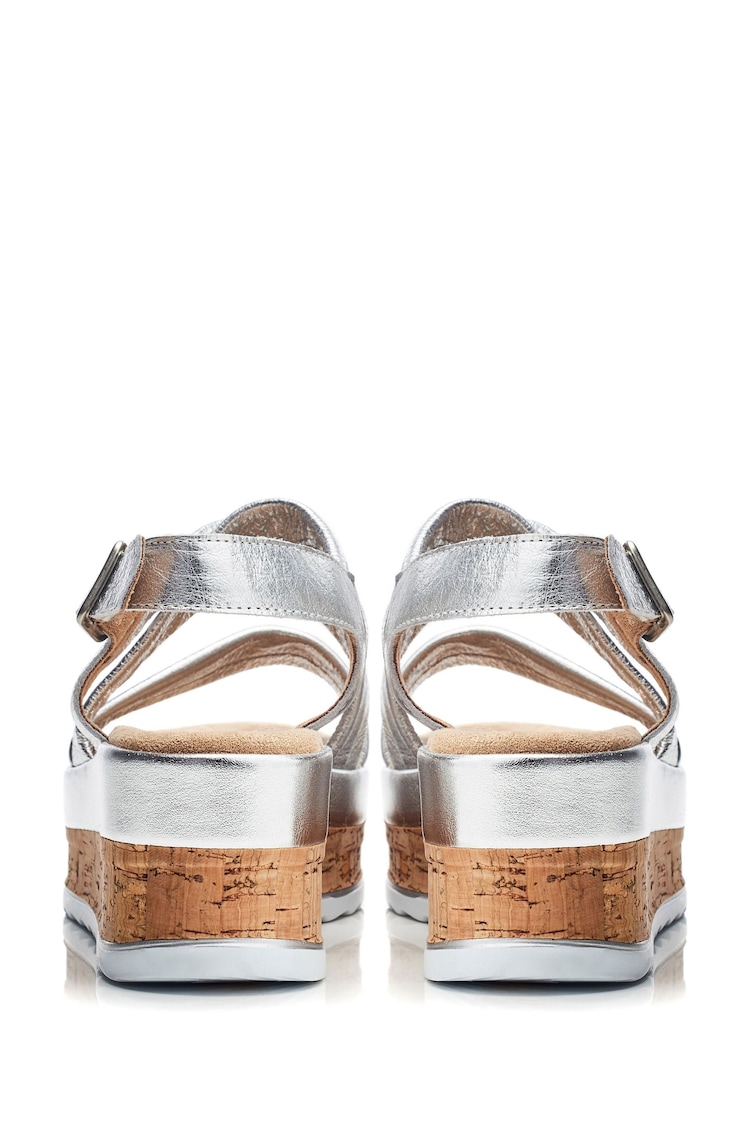 Moda In Pelle Romani Assymetric Part Cork Wedges - Image 2 of 4