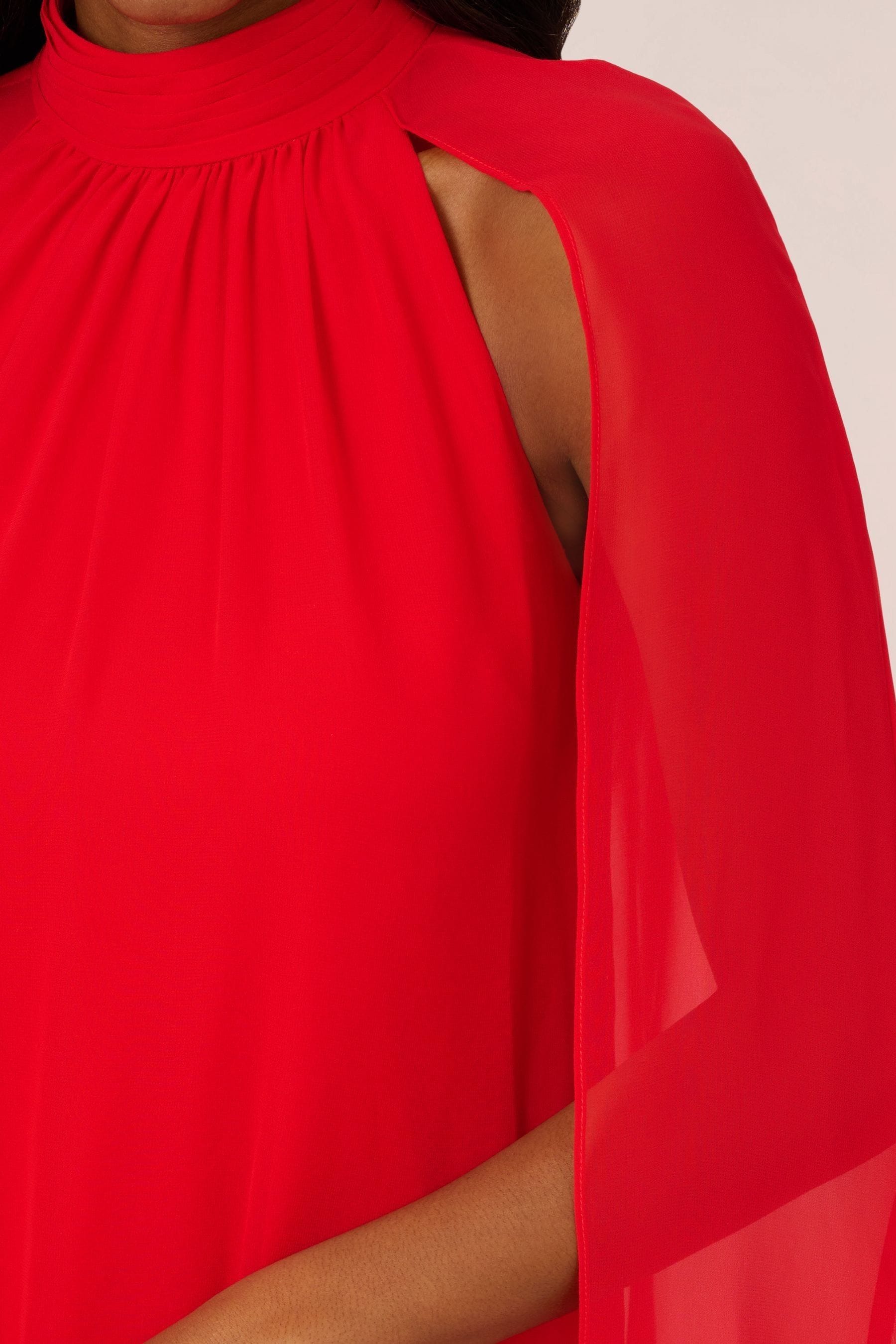 Red chiffon cape deals