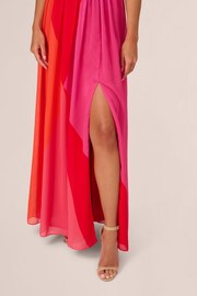 Adrianna Papell Red Color Block Chiffon Dress - Image 5 of 7