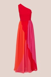 Adrianna Papell Red Color Block Chiffon Dress - Image 6 of 7