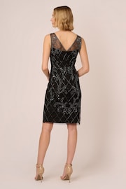 Adrianna Papell Studio Beaded Sheath Black Dress - Image 2 of 7