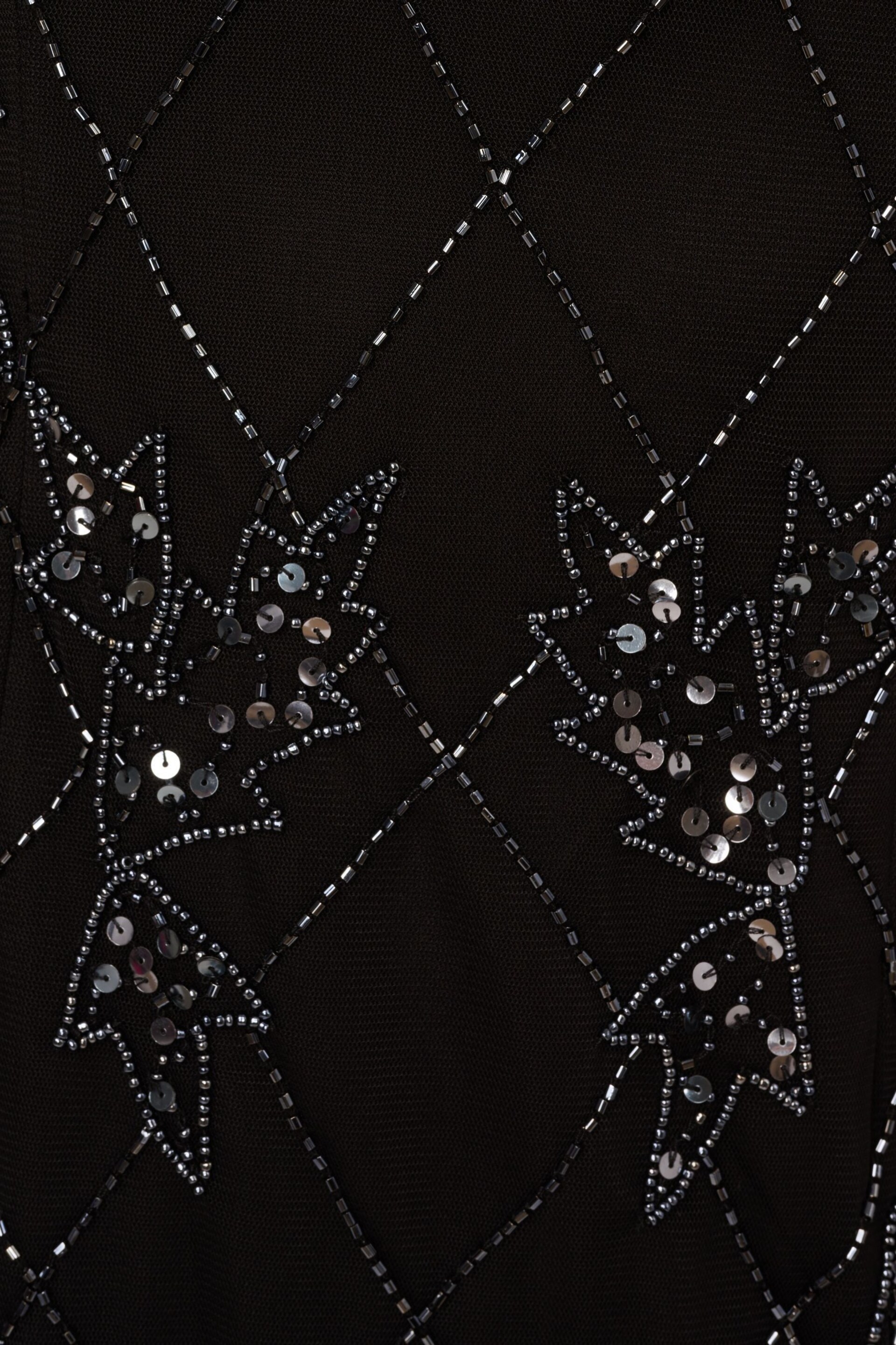 Adrianna Papell Studio Beaded Sheath Black Dress - Image 3 of 7