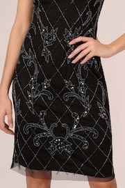 Adrianna Papell Studio Beaded Sheath Black Dress - Image 6 of 7