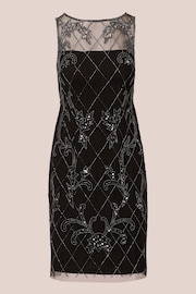 Adrianna Papell Studio Beaded Sheath Black Dress - Image 7 of 7