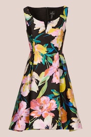 Adrianna Papell Printed Mikado Short Black Dress - Image 7 of 7