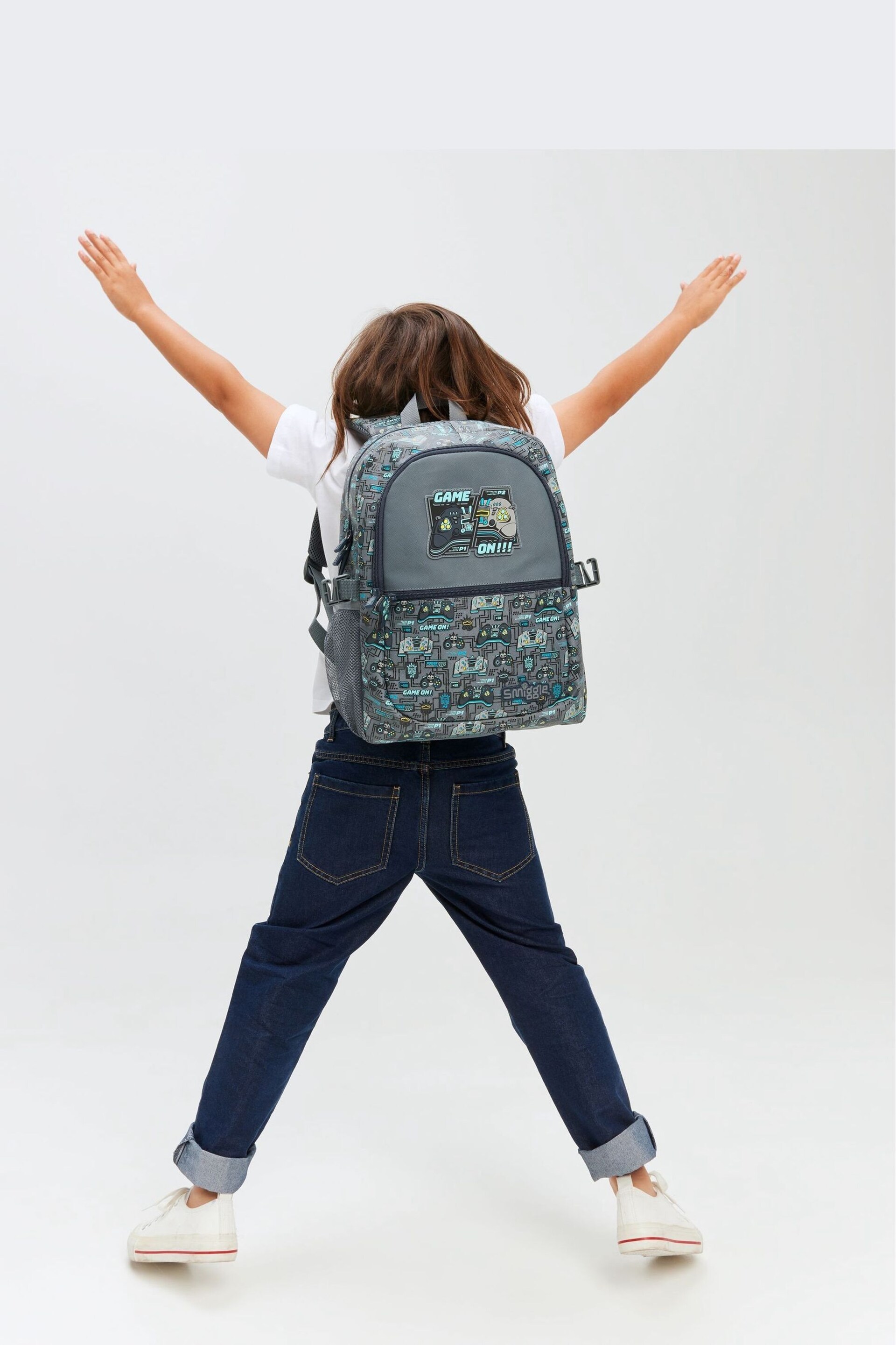 Smiggle Grey Epic Adventures Classic Attach Backpack - Image 6 of 6